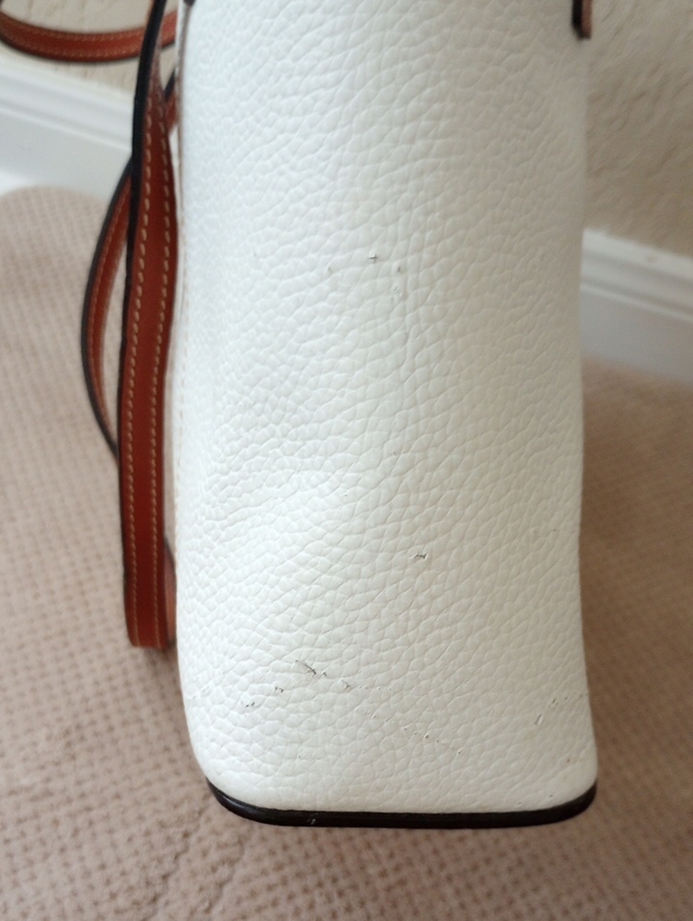 Dooney & Bourke Lexington White & Brown Shoulder Bag - Picture 10 of 14